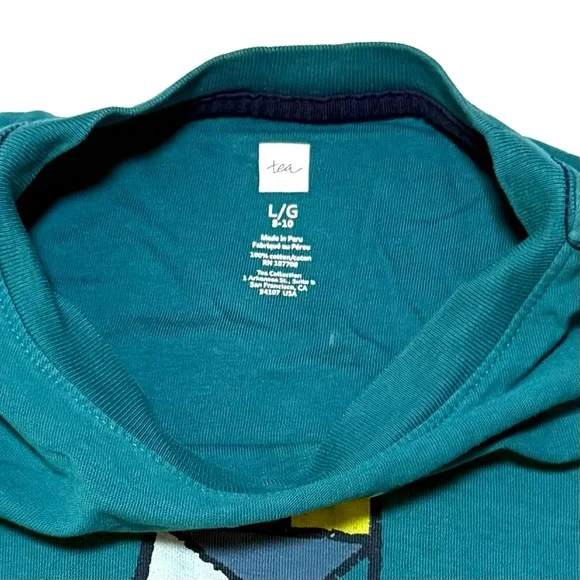 Tea Collection Teal Geometric Fish Tee - Picture 3 of 4
